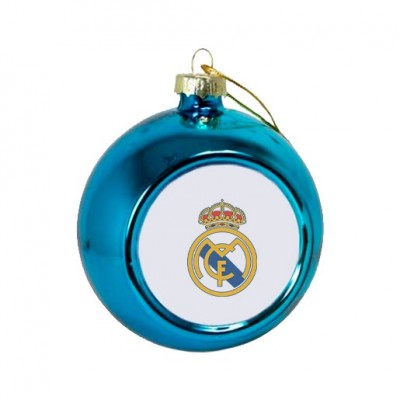 Елочный шар голубой Реал Мадрид
